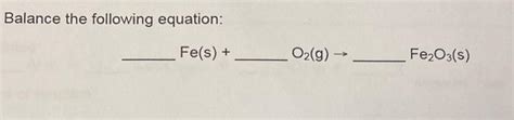 How to Balance Fe O2 的图像结果