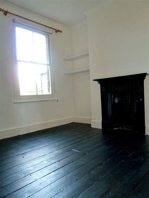 Dark Brown Hardwood Painted Floor