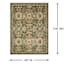 (A496) Honeybloom Victoria Sage Floral Hooked Area Rug, 8x10