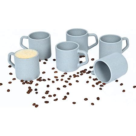 Buy Eha Earth-Friendly Comfy Coffee Cup Set of 6 | 200 ml | Made with ...