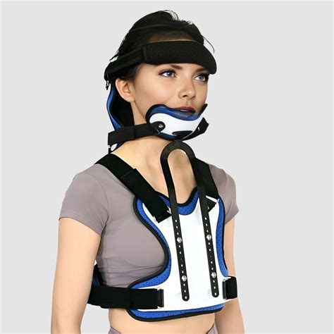 Adjustable Orthopedic Cervical Head Chest Neck Brace Therapy Orthosis Support CTO Cervical ...