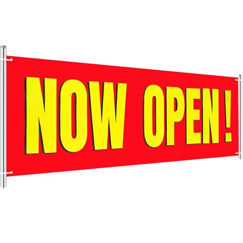 Buy Large Now Open Banner Outdoor Indoor Signs Polyester Oxford Cloth ...