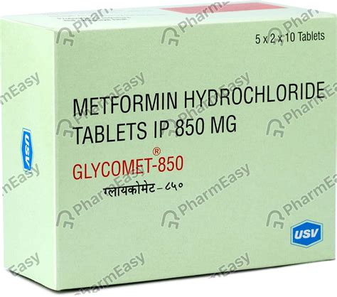 Glycomet 850 MG Tablet (10): Uses, Side Effects, Price & Dosage | PharmEasy