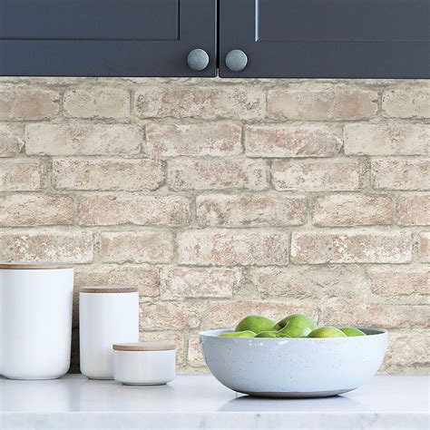White Washed Denver Brick Peel & Stick Wallpaper at Elaine Hudson blog