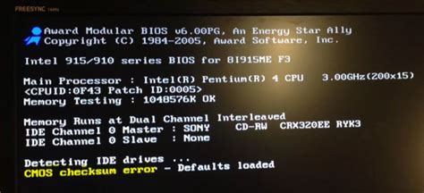 CMOS Checksum Error Defaults Loaded 的图像结果
