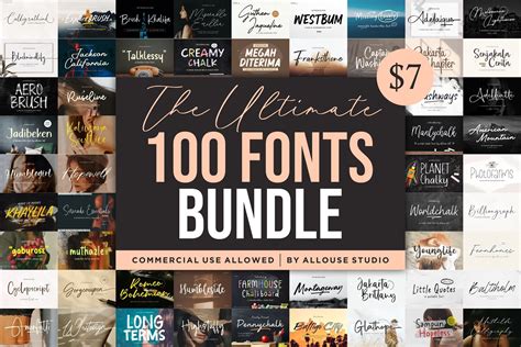 The Ultimate Font Bundles, Logo Font, Branding Font, Commercial Use ...