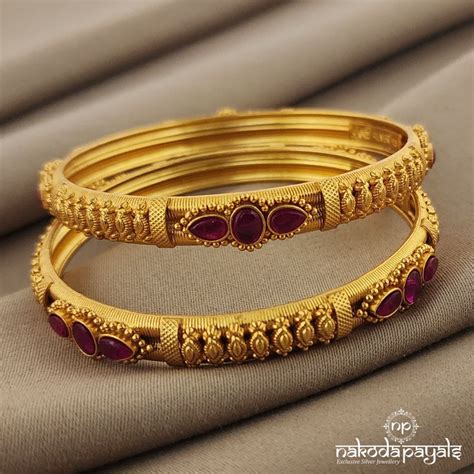 Silver Gold Plated Bangles / kadas – Page 5 – Nakoda Payals
