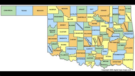 County Map Oklahoma