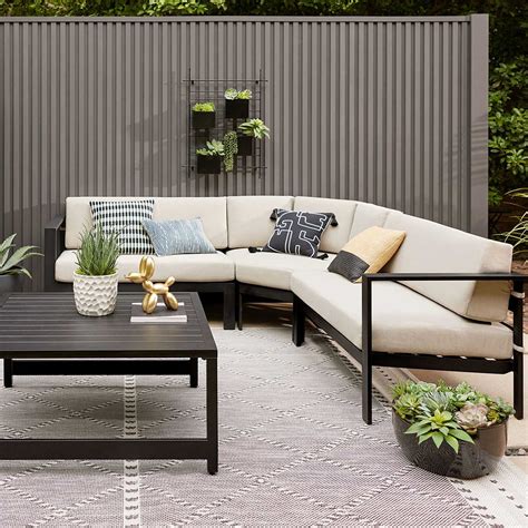 Crosby St. Black & White Striped Lumbar Outdoor Throw Pillow, 14x20 ...