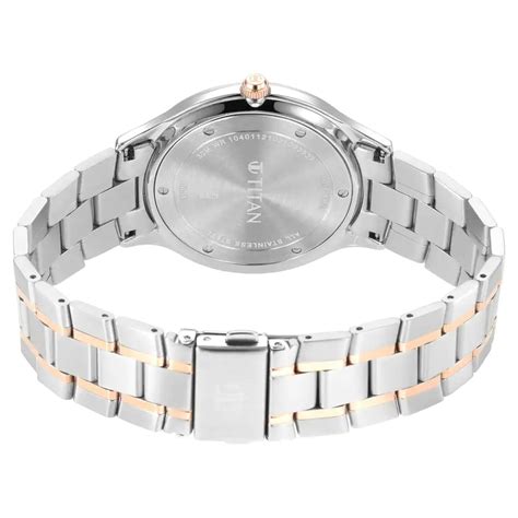 Titan Classique Slimline Watch with Silver Dial & Two Toned Stainless ...