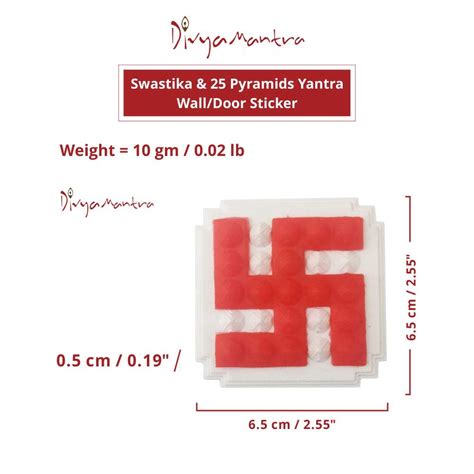 Buy Divya Mantra Swastik Pyramid Vastu Plate Door Sticker Trishakti ...