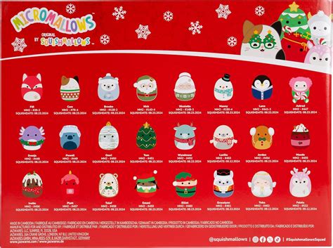 Squishmallows Original 24-Day Micromallows Holiday Plush Advent ...