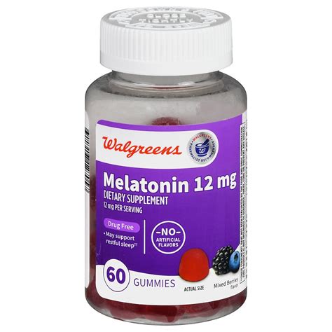 Walgreens Melatonin 12 mg Gummies Mixed Berries | Walgreens