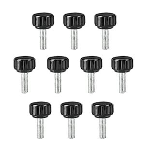Othmro M5x15mm Male Thread Knurled Clamping Knobs Grip Thumb Screw on ...