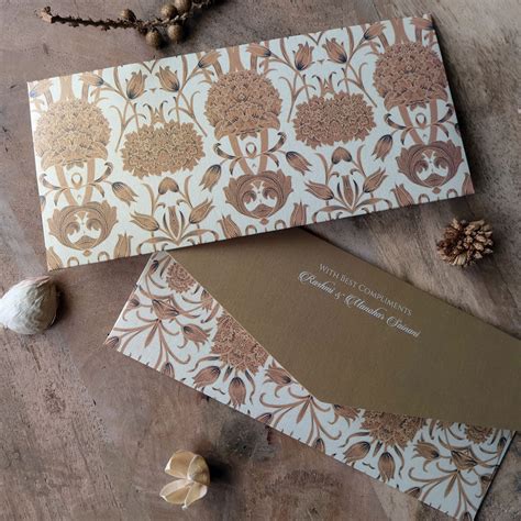 Beige & Cream Floral Set of Money Envelopes – Cuckoo & Crow