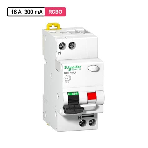 Schneider Electric Acti 9 AC RCBO 16A 300mA 18mm 2M 1P+N DPN N Vigi ...