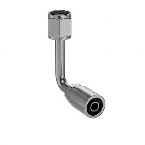 PARKER, Steel x Steel, 90° Long Elbow, Hydraulic Crimp Fitting - 55DA05 ...