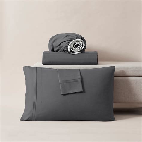 Lammaloe California King Sheets Set, Hotel Style Deep Pocket 4 Piece ...