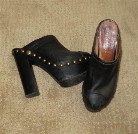 Well worn Sapphic clogs | High heel clogs, Heels, Heeled mules