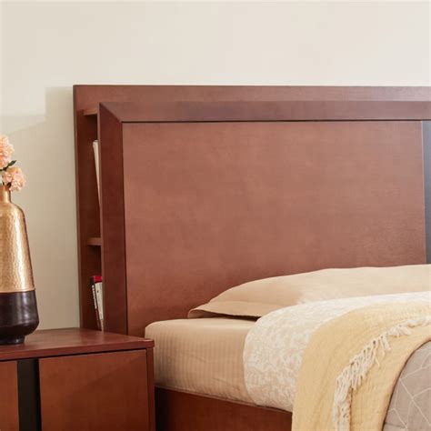 Buy Denis Raiden Mahogany Wood Queen Bed - Walnut from Home Centre at ...