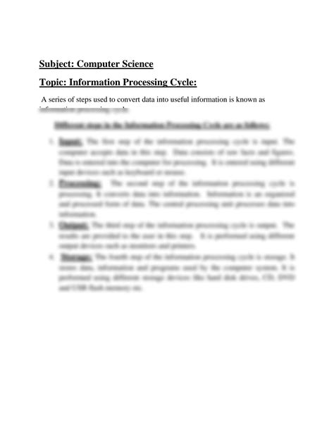 Computer Information Processing Cycle Diagram 的图像结果