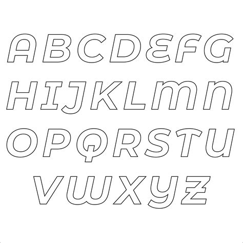 Alphabet Stencil Letters Template - 13 Free PDF Printables | Printablee