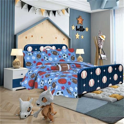 TWIN GAME DAY BOYS BEDDING SET, Beautiful Microfiber Comforter With ...