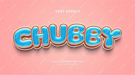 Chubby text effect | Premium PSD