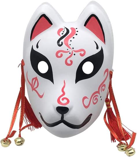Buy YangYong Cosplay Kitsune Mask Kabuki Fox/Cat Masks for Masquerade ...