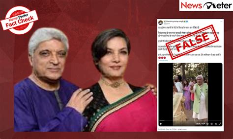 Fact Check: Viral video does not show Javed Akhtar, Shabana Azmi ...