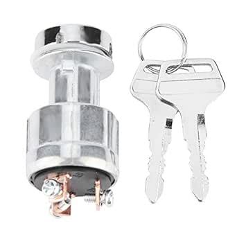 Universal Ignition Switch, Ignition Switch Starter with 2 Keys for 12V ...