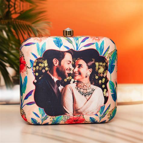 Floral and Leopard Printed Customized Clutch - Artklim