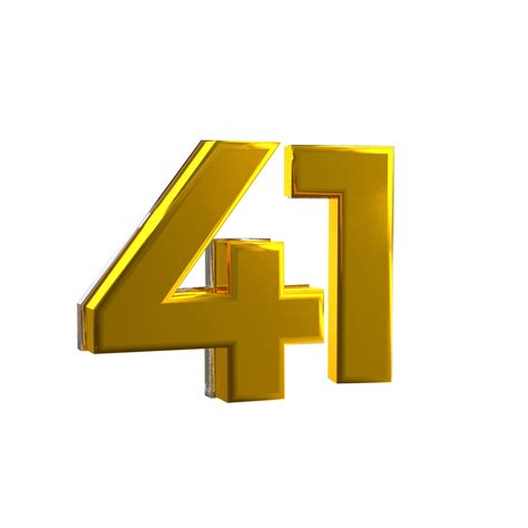 41 Number Rainbow Style Numeral Digit. Colorful Number Vector ...