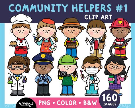 Community Helpers Clip Art, Occupations Graphics (PNG Files) - Etsy ...