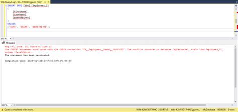 Constraint SQL 的图像结果