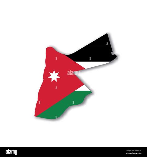 Jordan national flag in a shape of country map Stock Vector Image & Art - Alamy