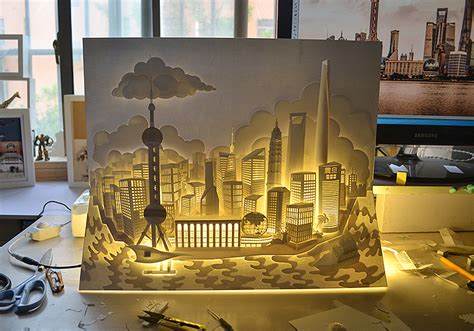 上海城市纸雕|手工艺|其他手工艺|尹利帅纸艺师 - 原创作品 - 站酷 (ZCOOL)