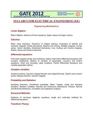 Image result for EC Gate Syllabus