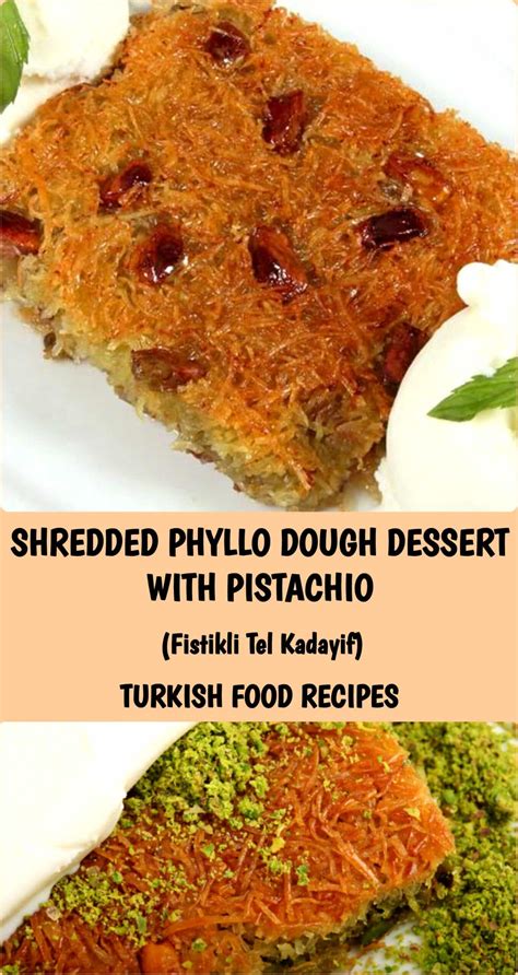 SHREDDED PHYLLO DOUGH DESSERT WITH PISTACHIO - FISTIKLI TEL KADAYIF