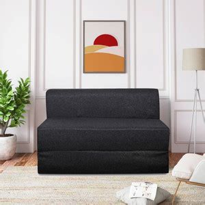 STYLE HOMEZ Classic Sofa Cum Bed Jute 4x6 2 Seater Double Foam Fold Out ...