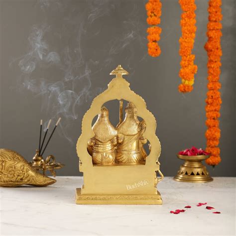 Buy Brass Ram Darbar Idols with Rama, Sita, and Hanuman | 11" Height ...
