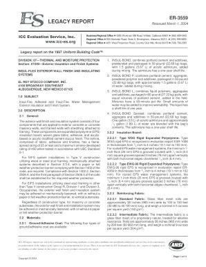 Fillable Online ER-3559 - El Rey Stucco Company, Inc.. Insul-Flex ...