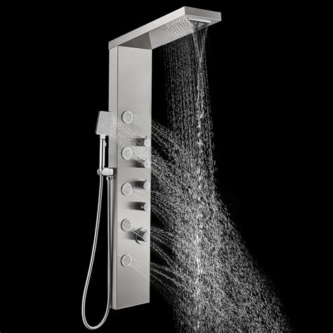 ROVOGO Shower Panel Tower with Rainfall Waterfall India | Ubuy