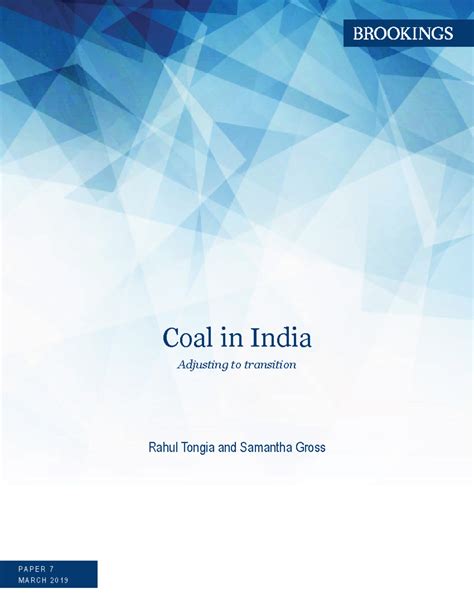 Coal in India Adjusting to transition - P A P E R 7 M A R C H 2 0 1 9 ...