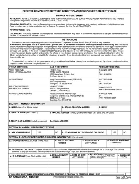 2011-2026 Form DD 2656-5 Fill Online, Printable, Fillable, Blank ...