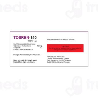 Tosren 150 Mg Tablet 10 - Uses, Side Effects, Dosage, Price | Truemeds