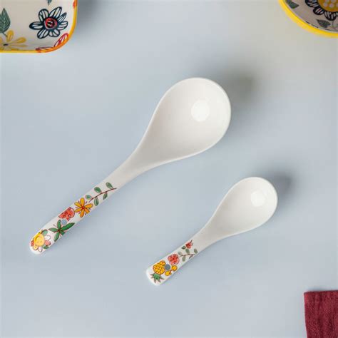 Spring Floral Ceramic Serving Spoon