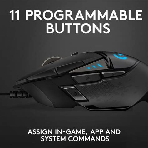 Logitech G502 Hero Wired Ambidextrous Optical Gaming Mouse 25K Sensor ...