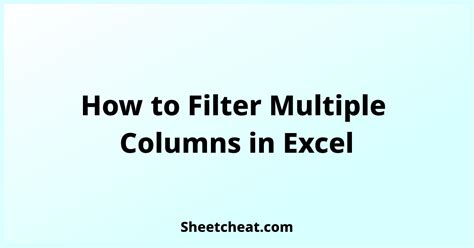 Image result for Excel Filter Multiple Columns