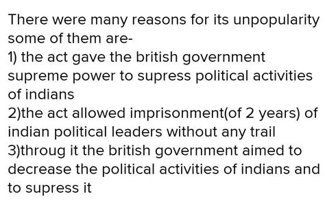 Why rowlatt act was unpopular in india in 1919 - Brainly.in